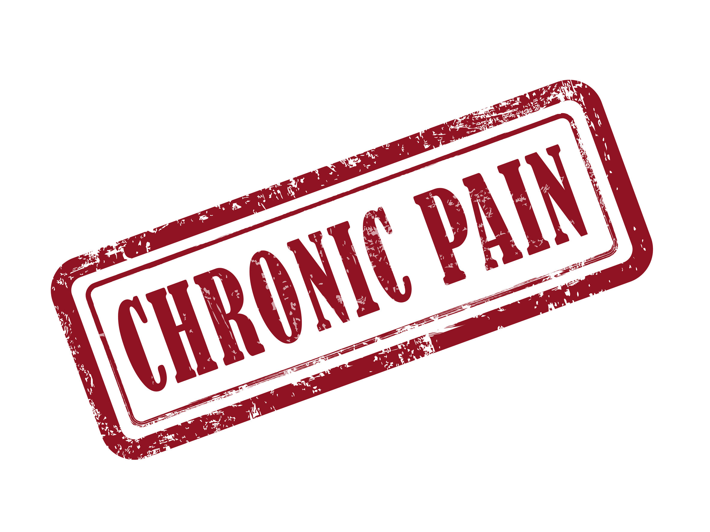 stamp chronic pain in red